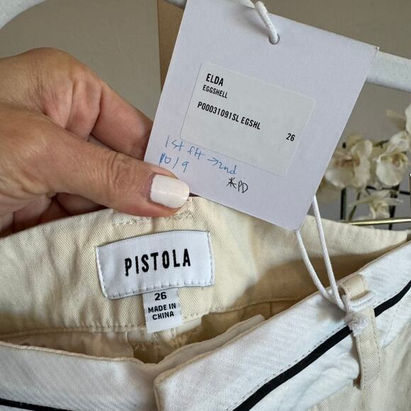 Pistola Cargo Midi Skirt Eggshell White 26 NWT $138 - Picture 4 of 6